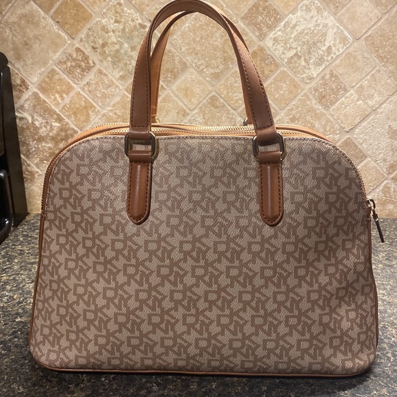 DKNY Heritage Coated Logo Leather Satchel - Picture 4 of 7